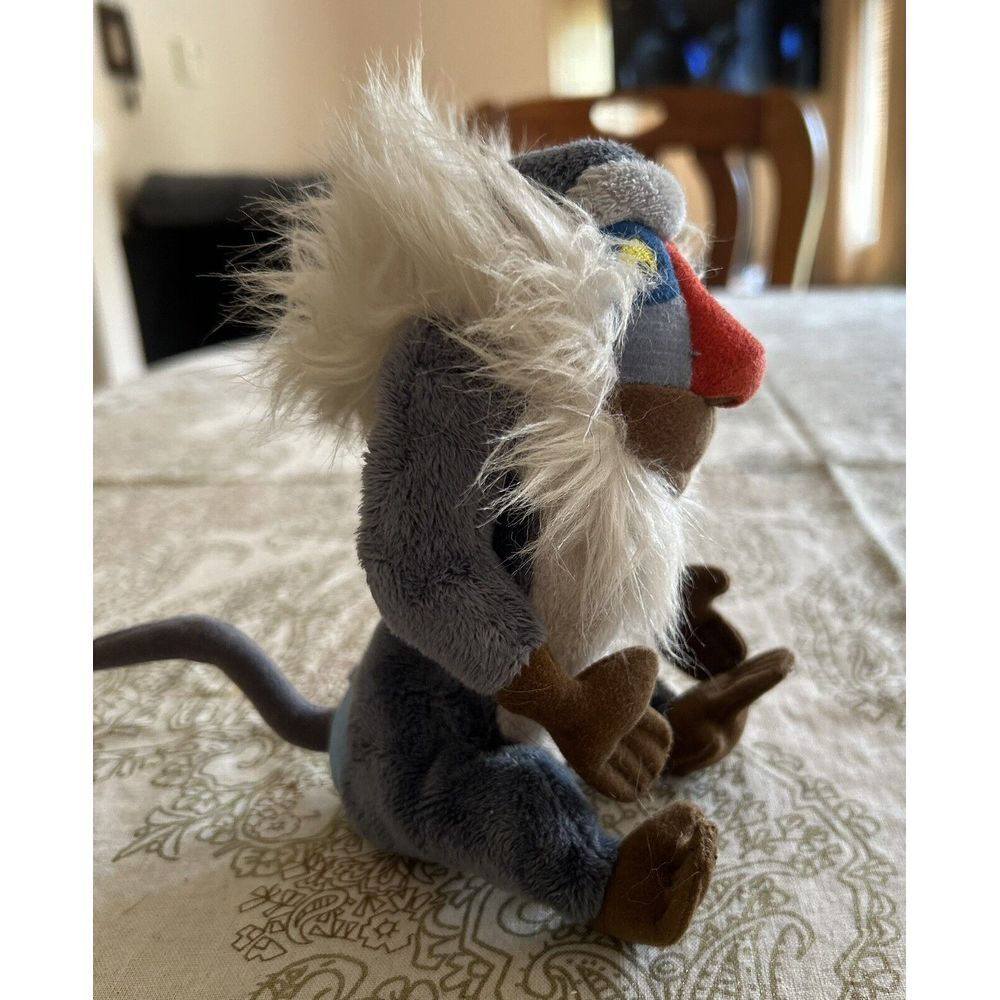 Vintage early Y2K Disney Store Lion King RAFIKI Mini Bean Bag 8" Stuffed Plush - Picture 2 of 5